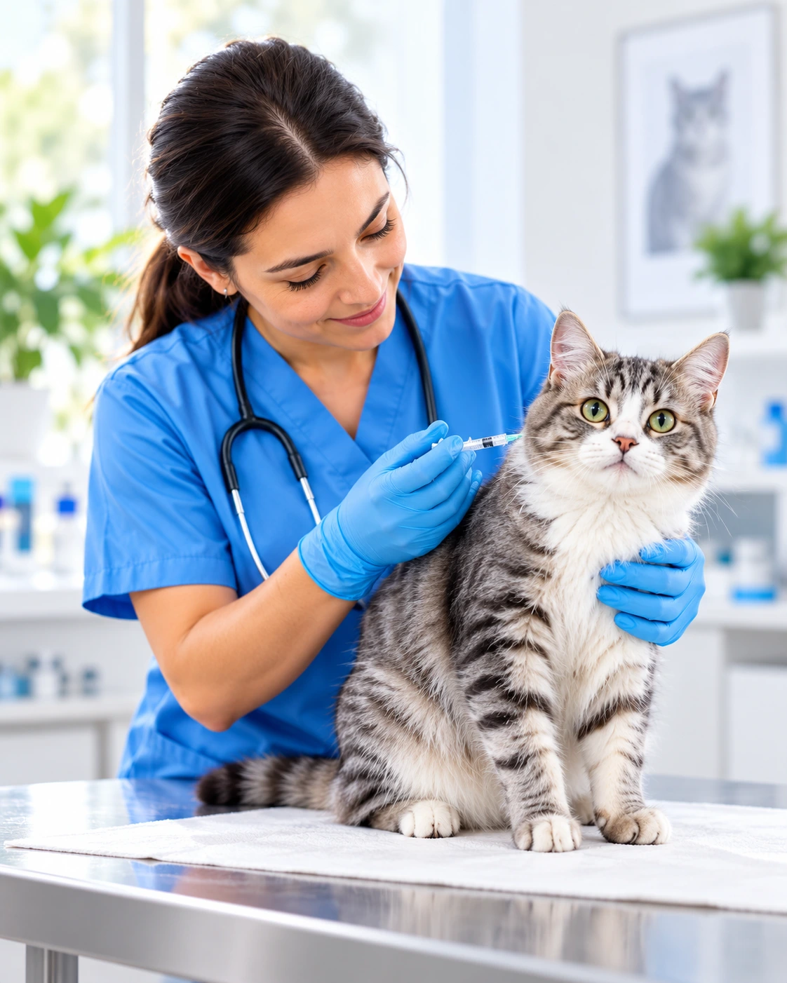 Cat vaccination at Pet Planet Veterinary Clinic JVC Dubai