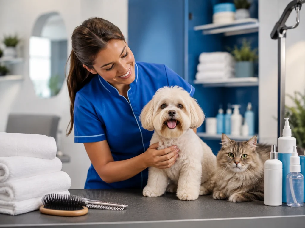 Professional pet grooming care at Pet Planet in JVC Dubai